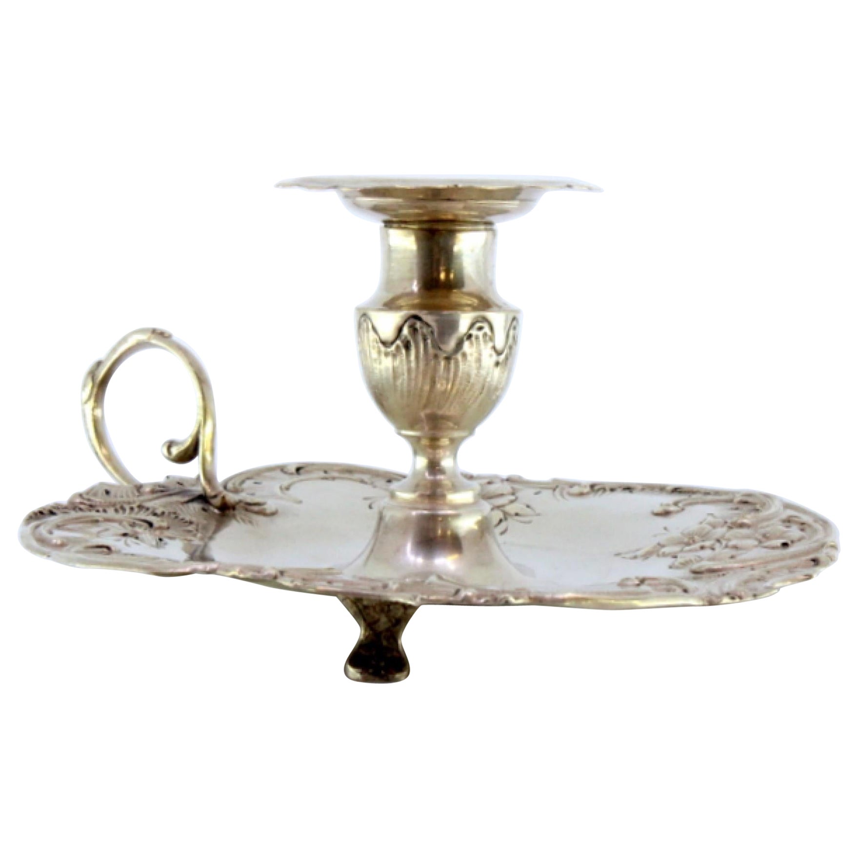 Silver paddle with floral motifs revealed in the Art Nouveau style