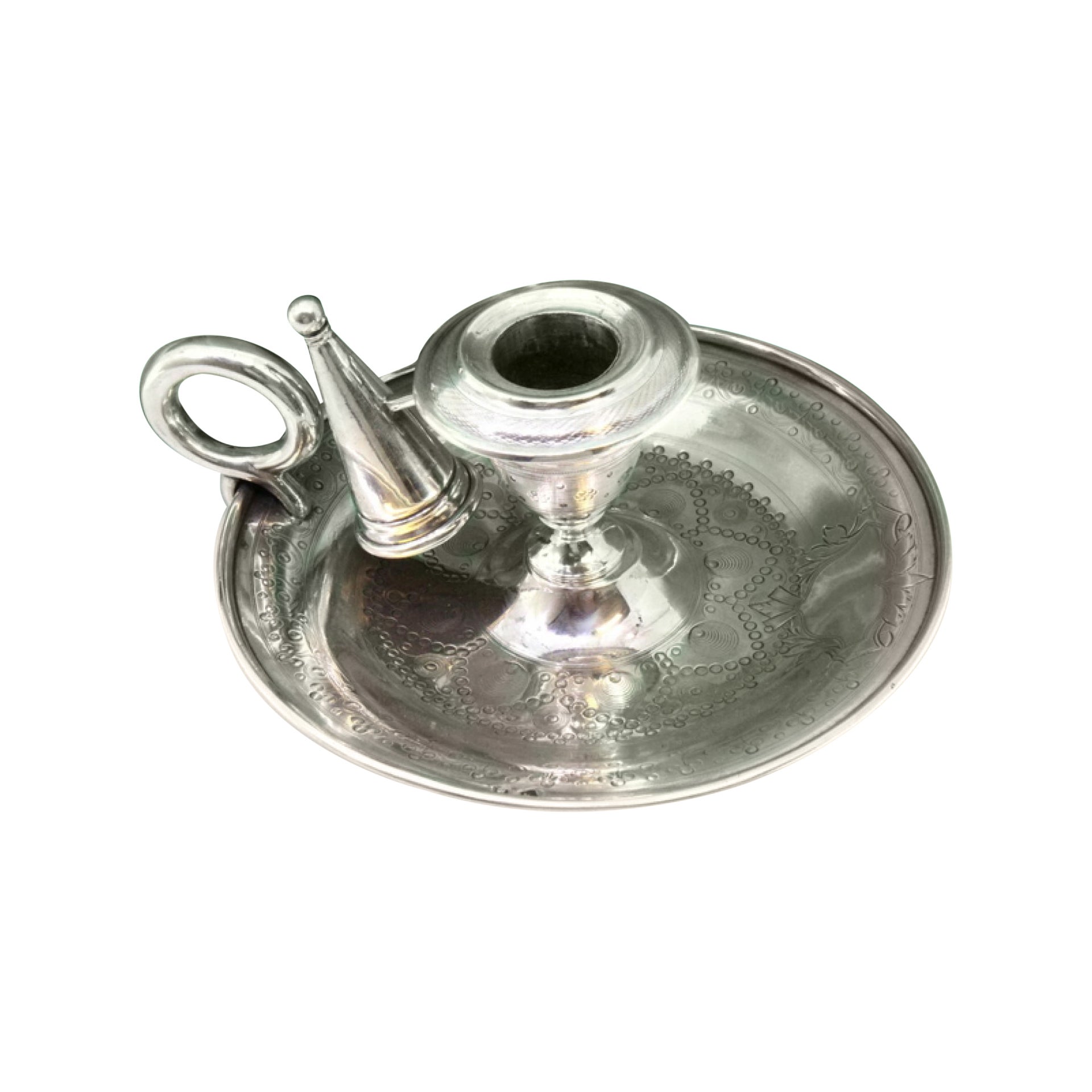 Silver paddle with guilloche engraving and flame arrester