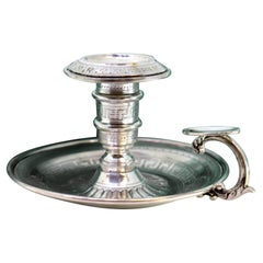 Silver paddle with guilloche reliefs and applications on the handle