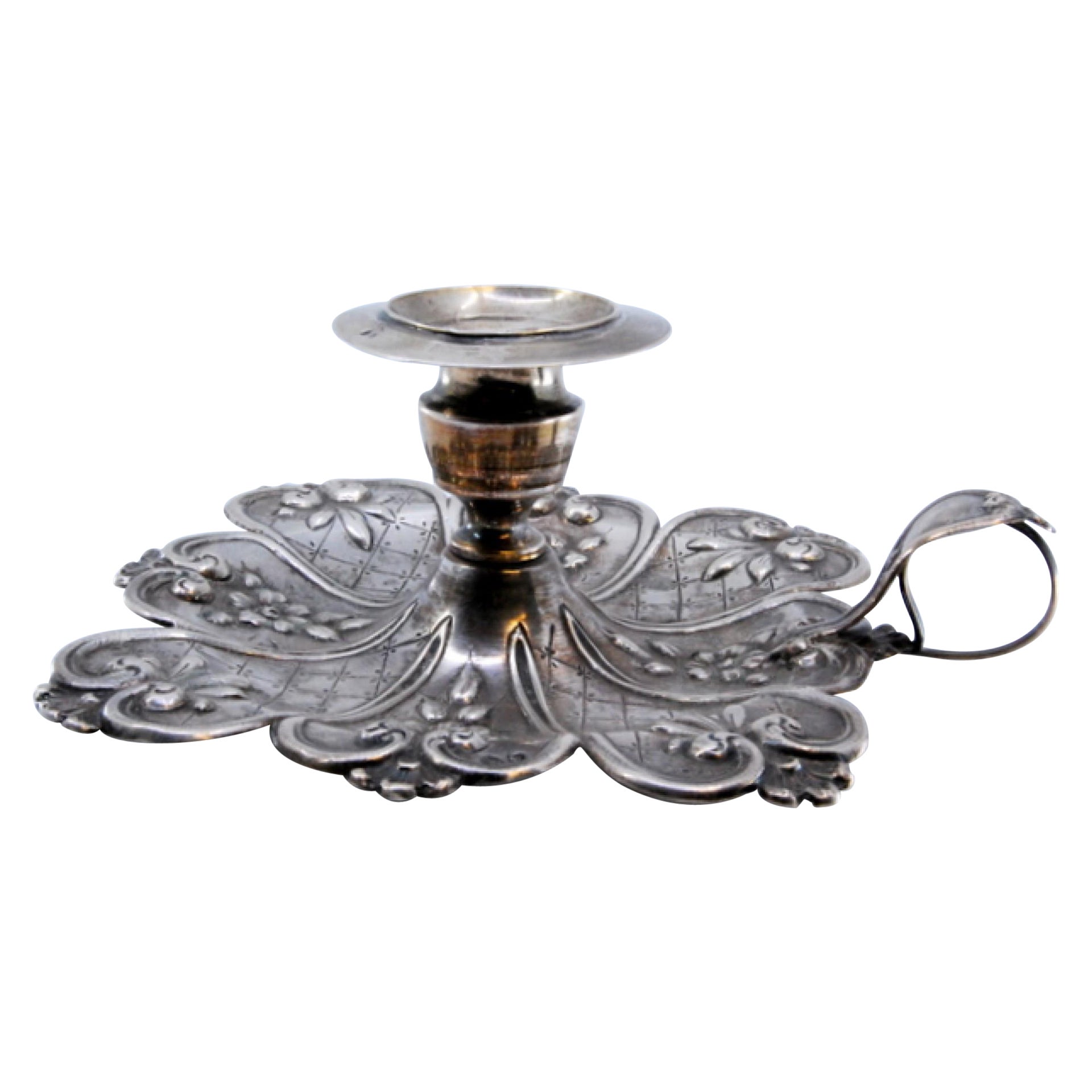 Silver paddle with smooth support and raised base