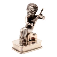 Silver paperweight with angel