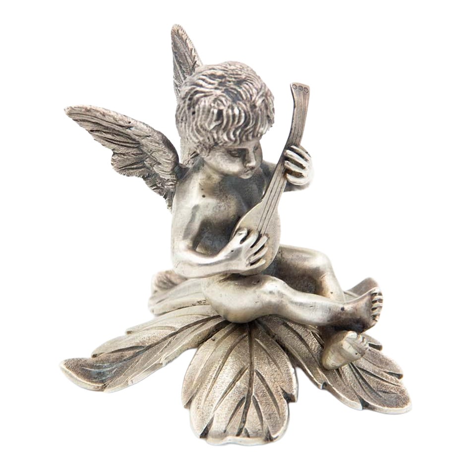 Silver paperweight with Cherub in perfect shape