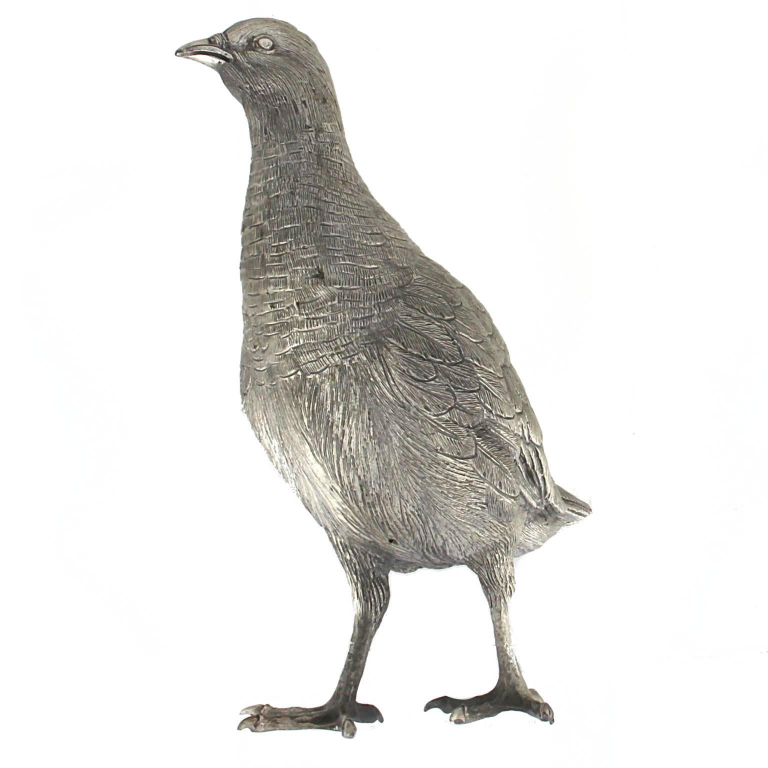 Silver Partridge handicraft For Sale