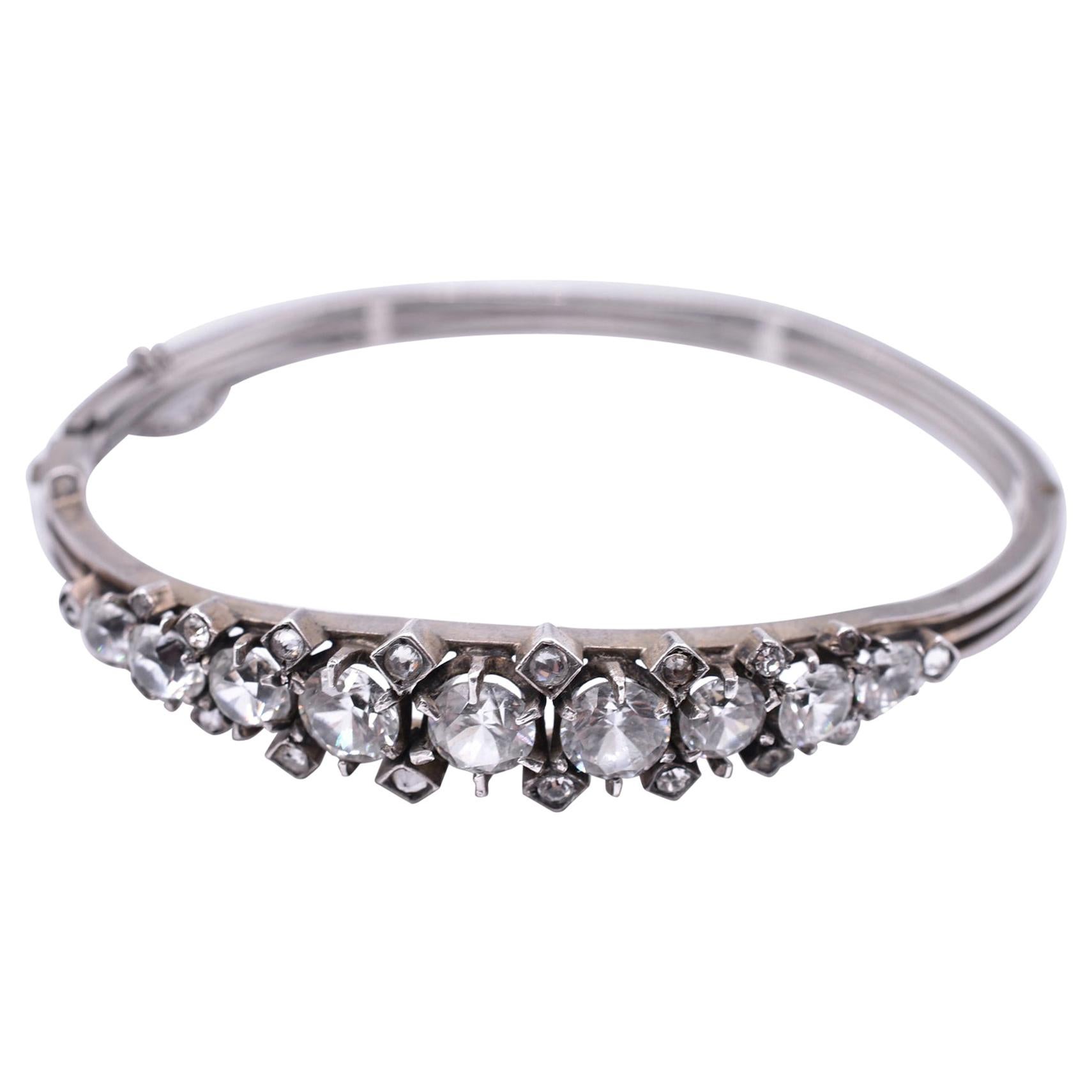 Silver Paste Bangle, circa 1890