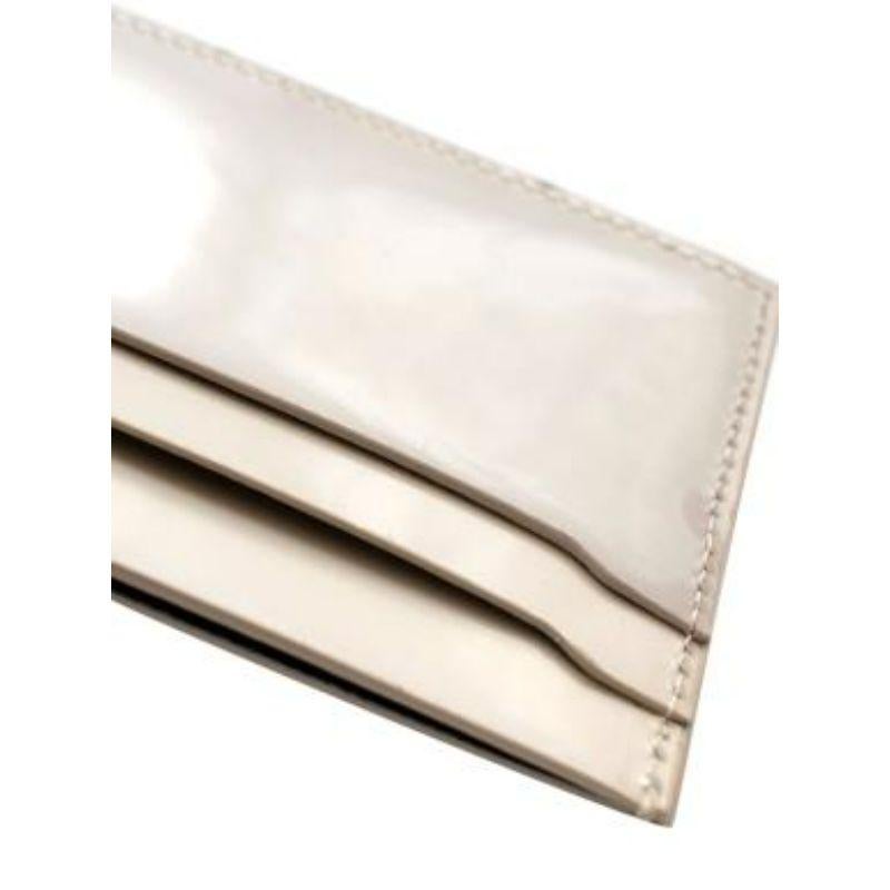 Women's or Men's silver patent leather card holder For Sale
