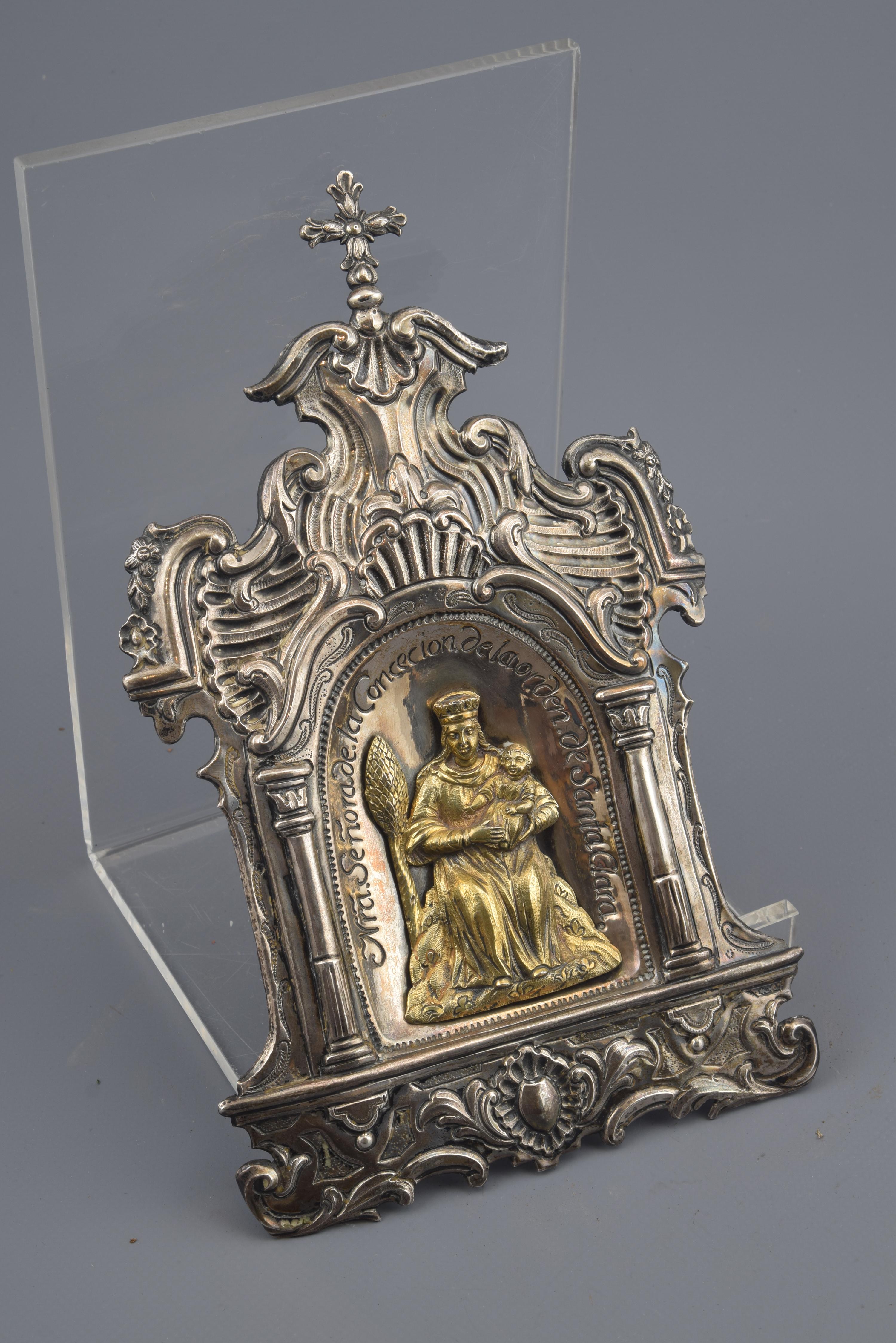 Neoclassical Silver Pax Board, 18th-19th Century