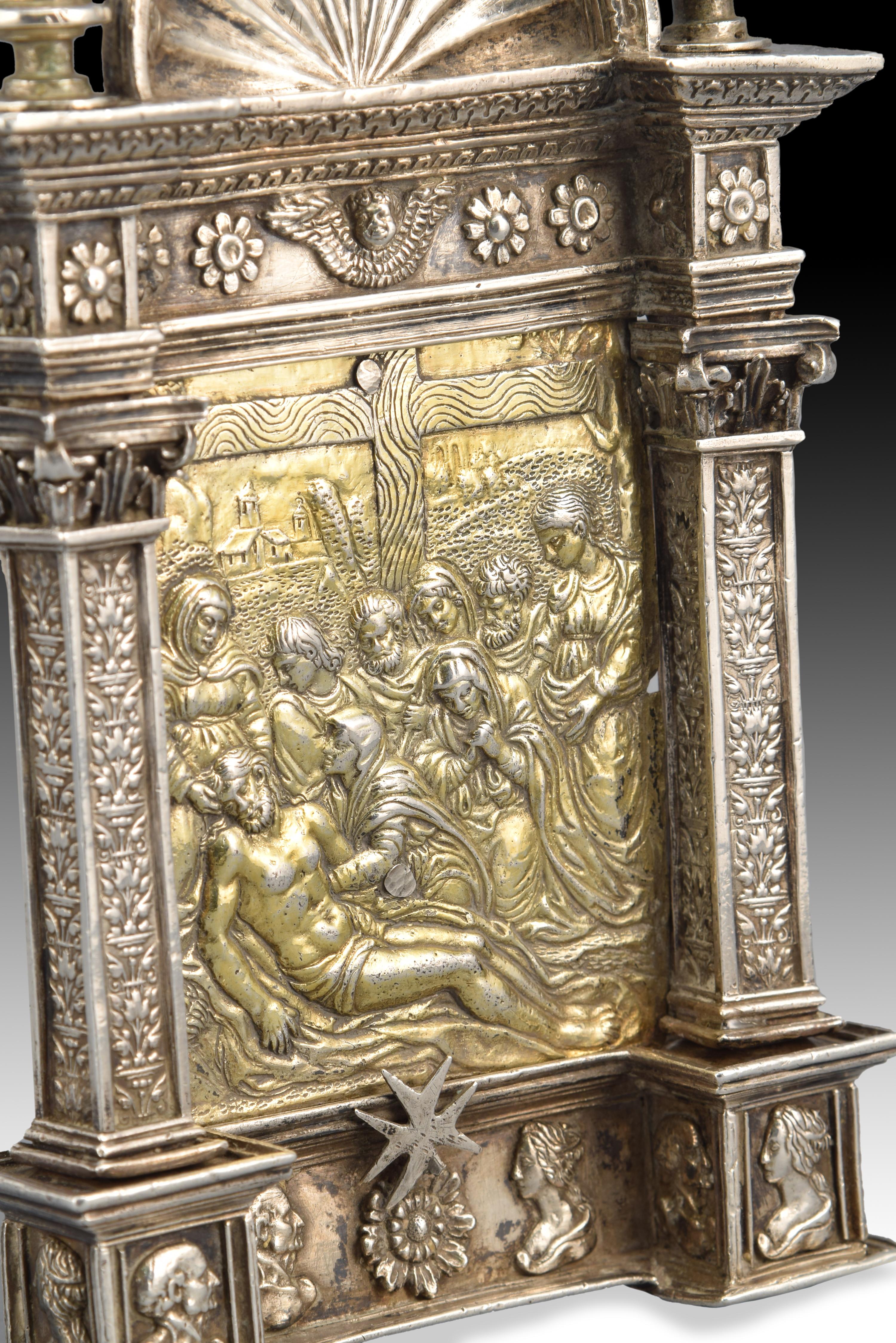 Renaissance Pax de Portapaze en Argent, Espagne, 16ème Siècle en vente