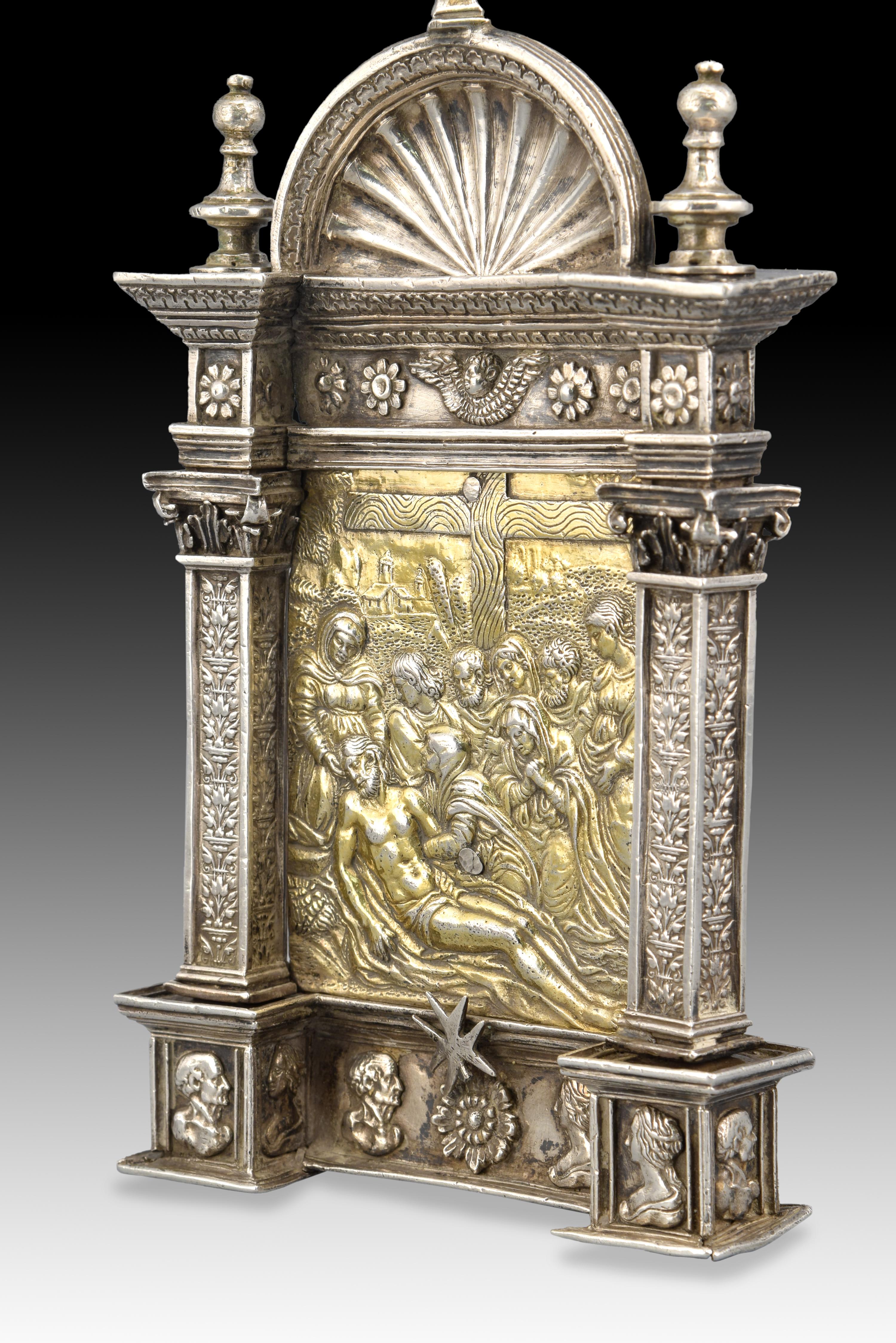 Silber Pax O Portapaz, Spanien, 16. Jahrhundert (Spanisch) im Angebot