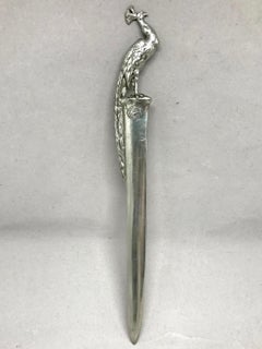 Silver Peacock Letter Opener