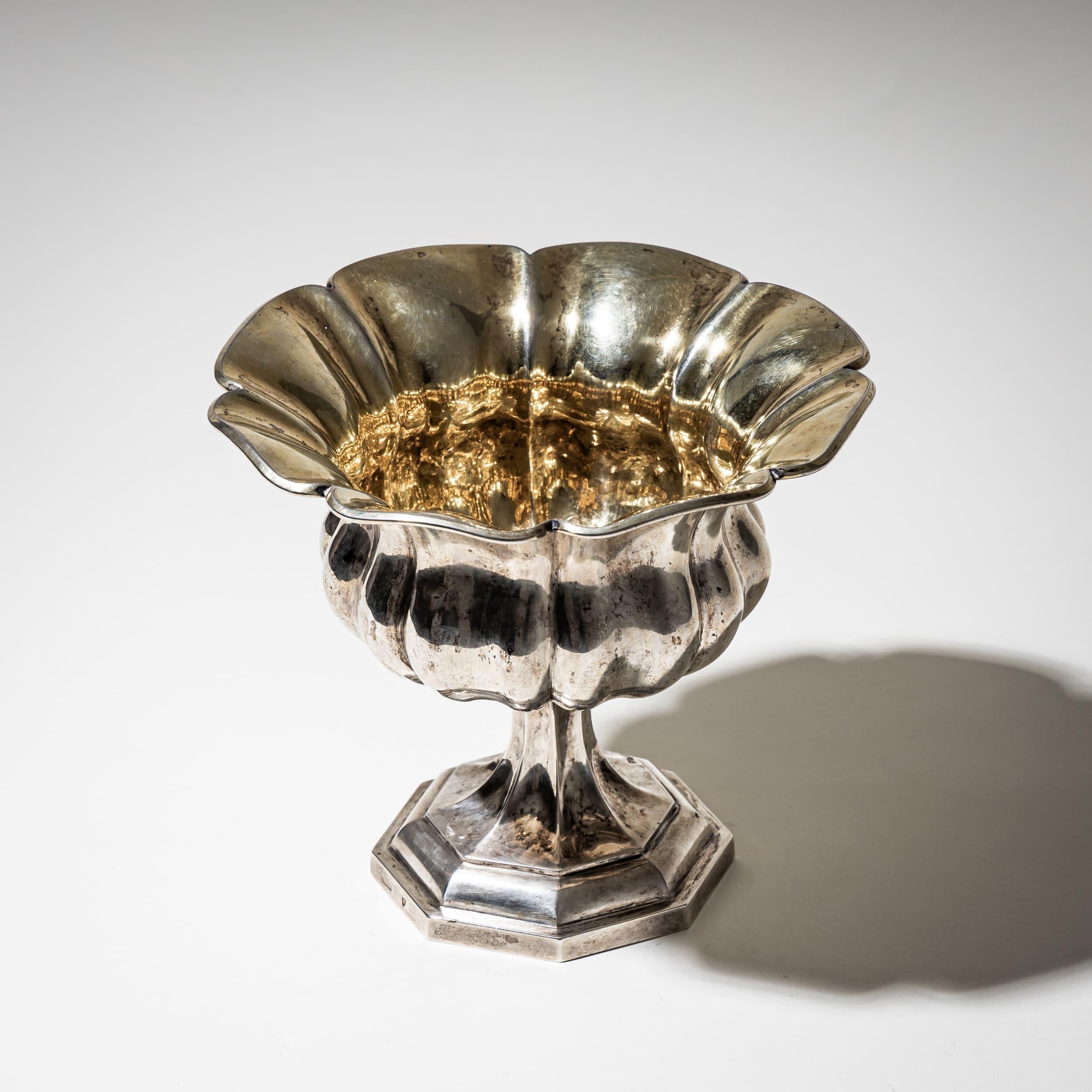 Biedermeier Bol à piédestal en argent, Munich, 1843 en vente