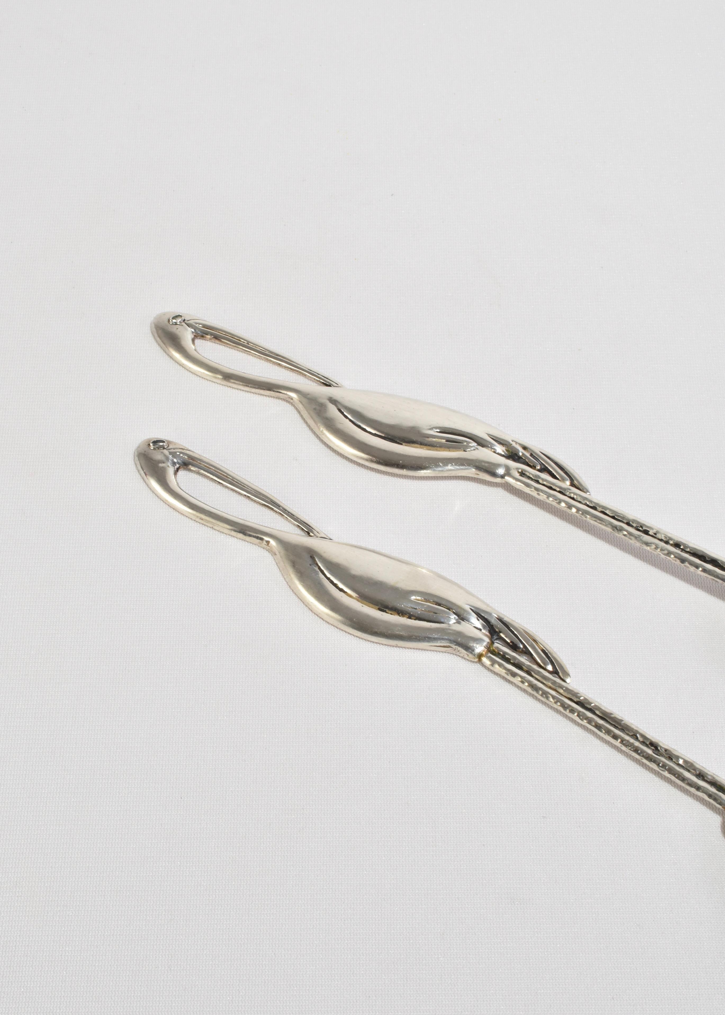 20th Century Silver Pelican Serving Set