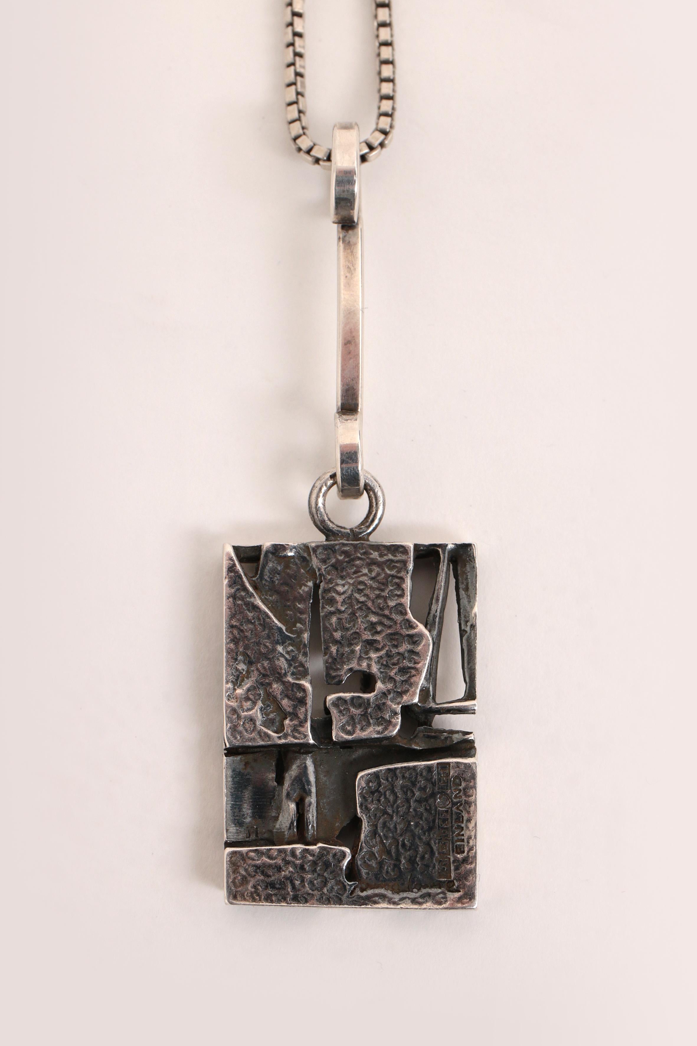 Silver pendant by Jorma Laine Finland, 1973 For Sale 2
