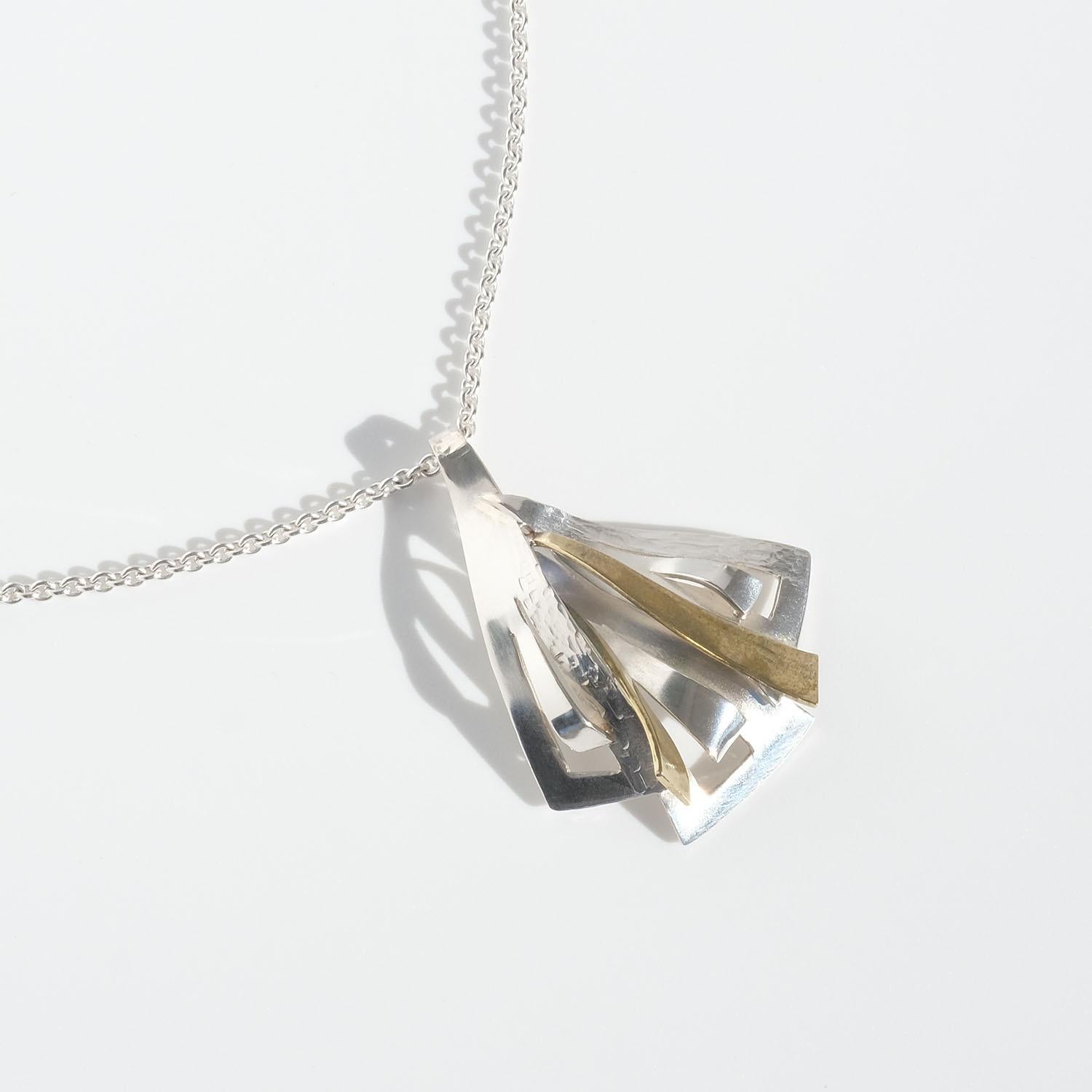 Silver Pendant by Swedish Atelier Borgila, Made Year 1994 In Good Condition In Stockholm, SE