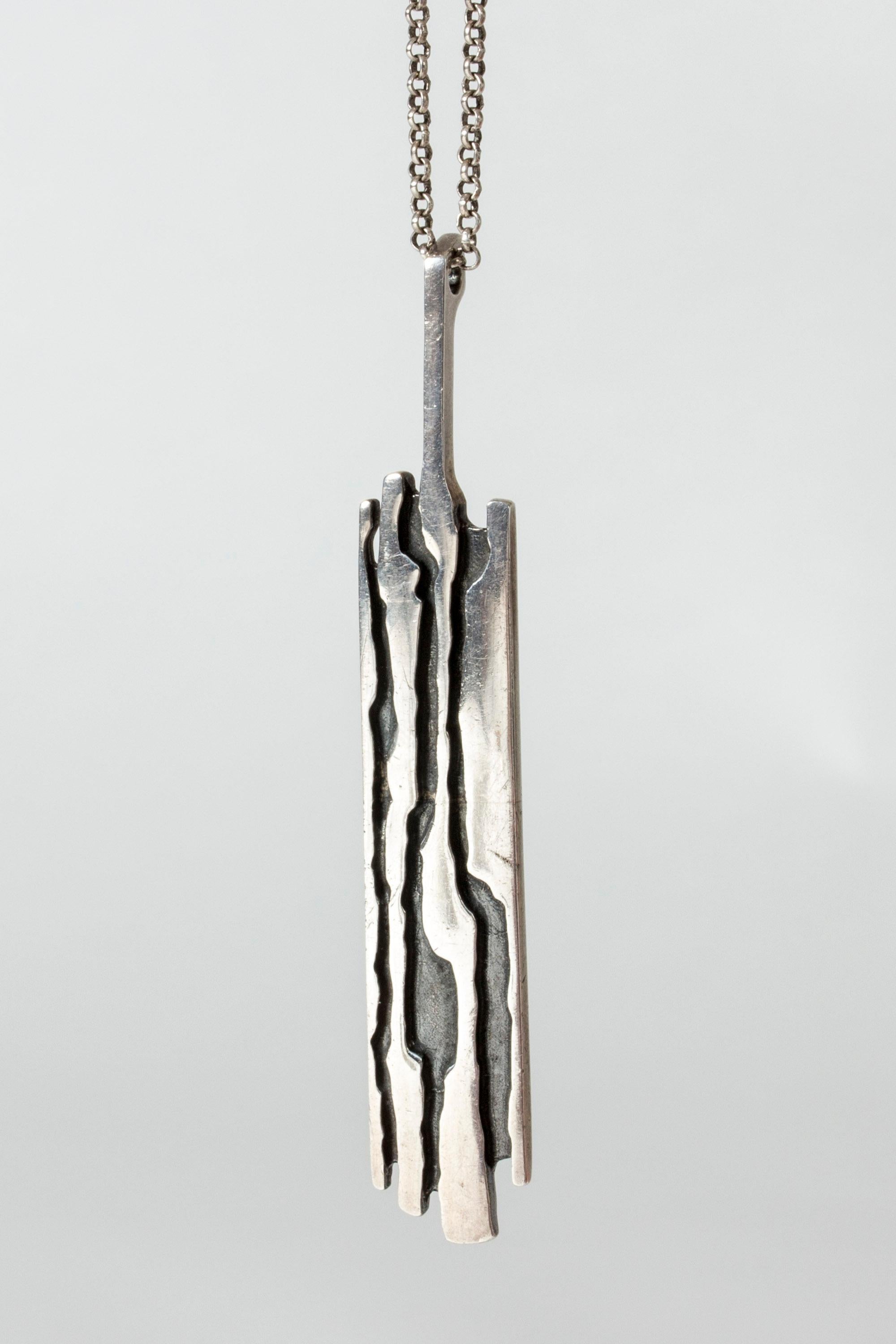 Modernist Silver Pendant from Niels Erik From, Denmark, 1960