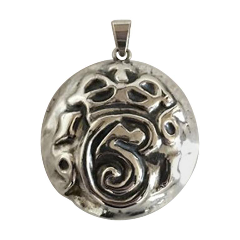 Silver Pendant with a Monogram from King Christian 5 of Denmark For Sale