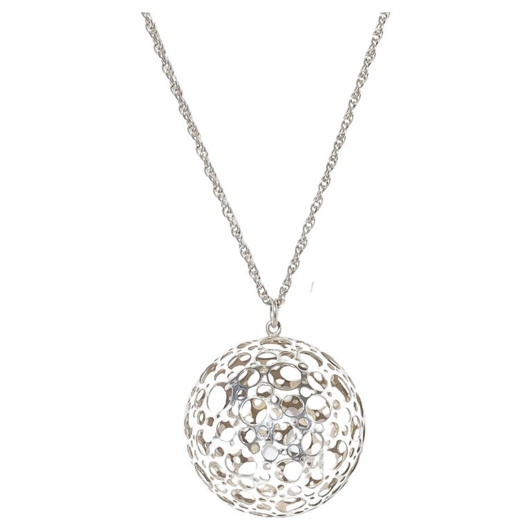 Silver Pendant with Silver Chain by Liisa Vitali For Sale at 1stDibs