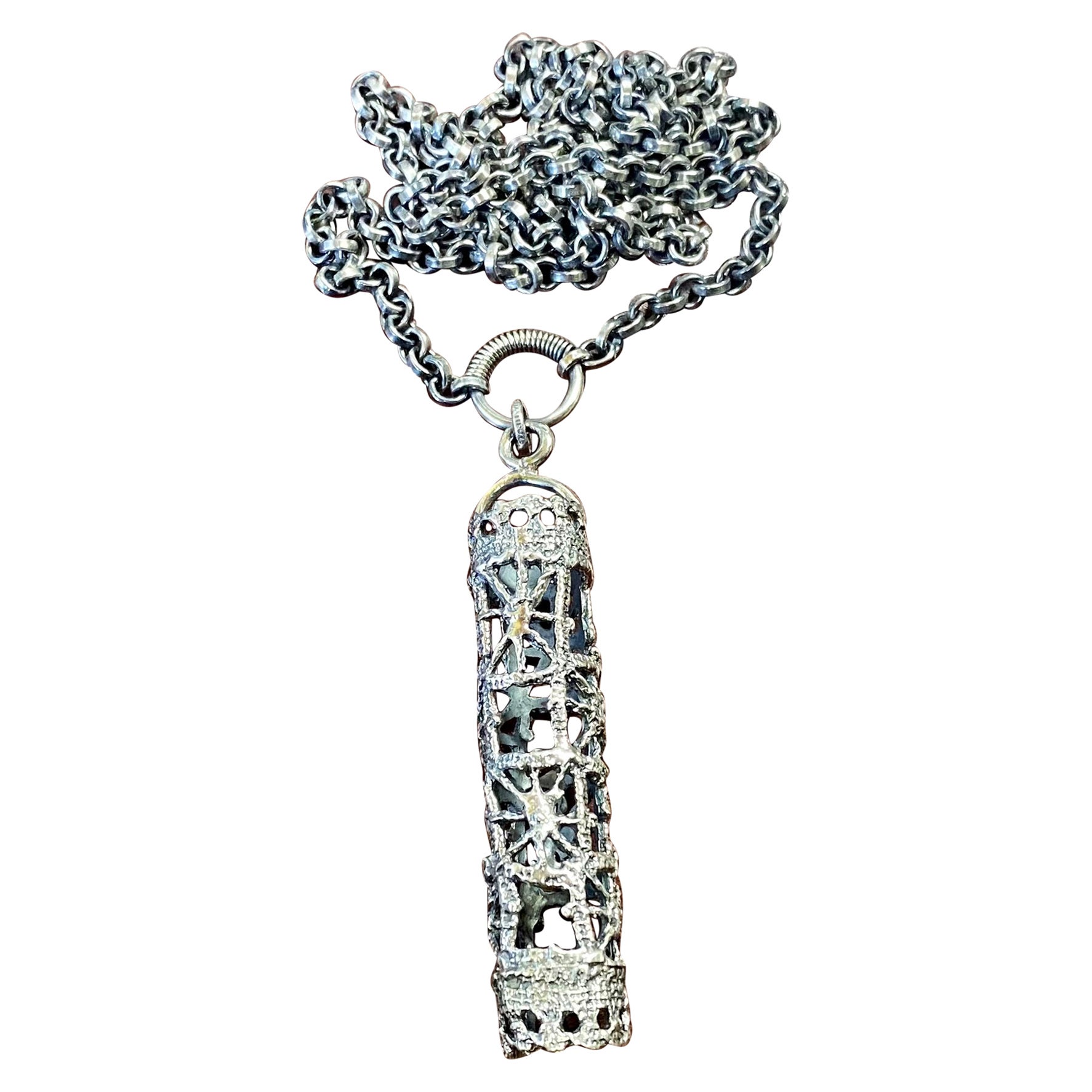 Silber Pentti Sarpaneva 1968 Halskette aus dem alten Lagerhaus des Goldschmieds. Unbenutzt im Angebot