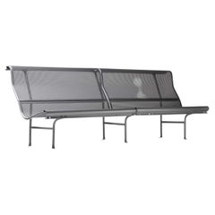 Silver Perforano Bench 90's Outdoor Seating Handmade in Spain
