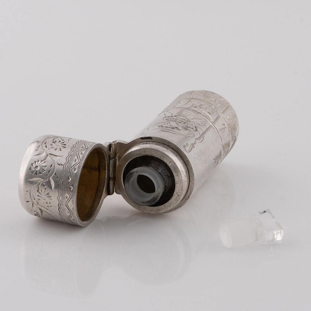 Silver Perfume Bottle with Little Bo-Peep London 1886 For Sale 2