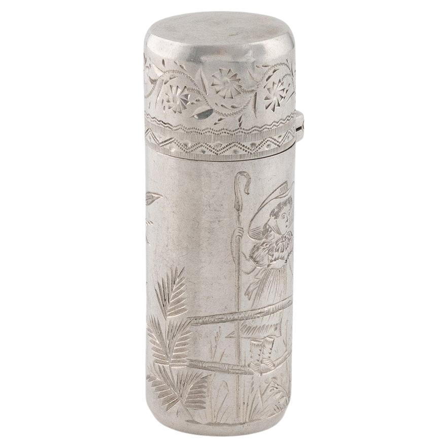 Silver Perfume Bottle with Little Bo-Peep London 1886 For Sale