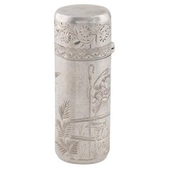 Silver Perfume Bottle with Little Bo-Peep London 1886