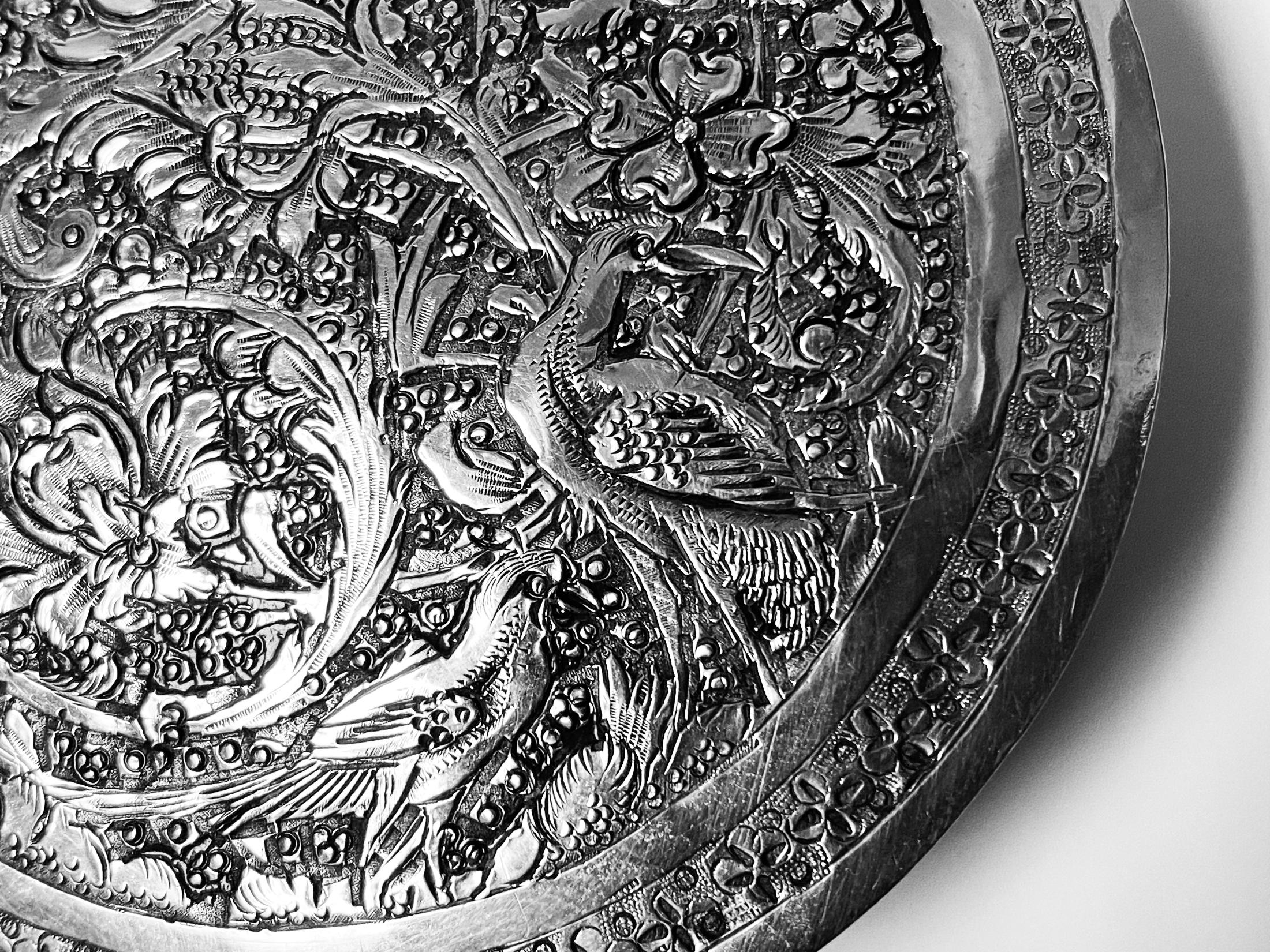 Silver Persian Isfahan Esfahan Box, Bagher Parvaresh, Isfahan In Good Condition In Toronto, Ontario