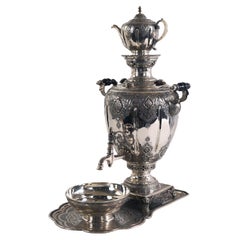 Persisches Samovar-Set aus Silber