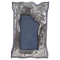 Silver photo frame in Art Nouveau style, RBB, Great Britain, London, 1986