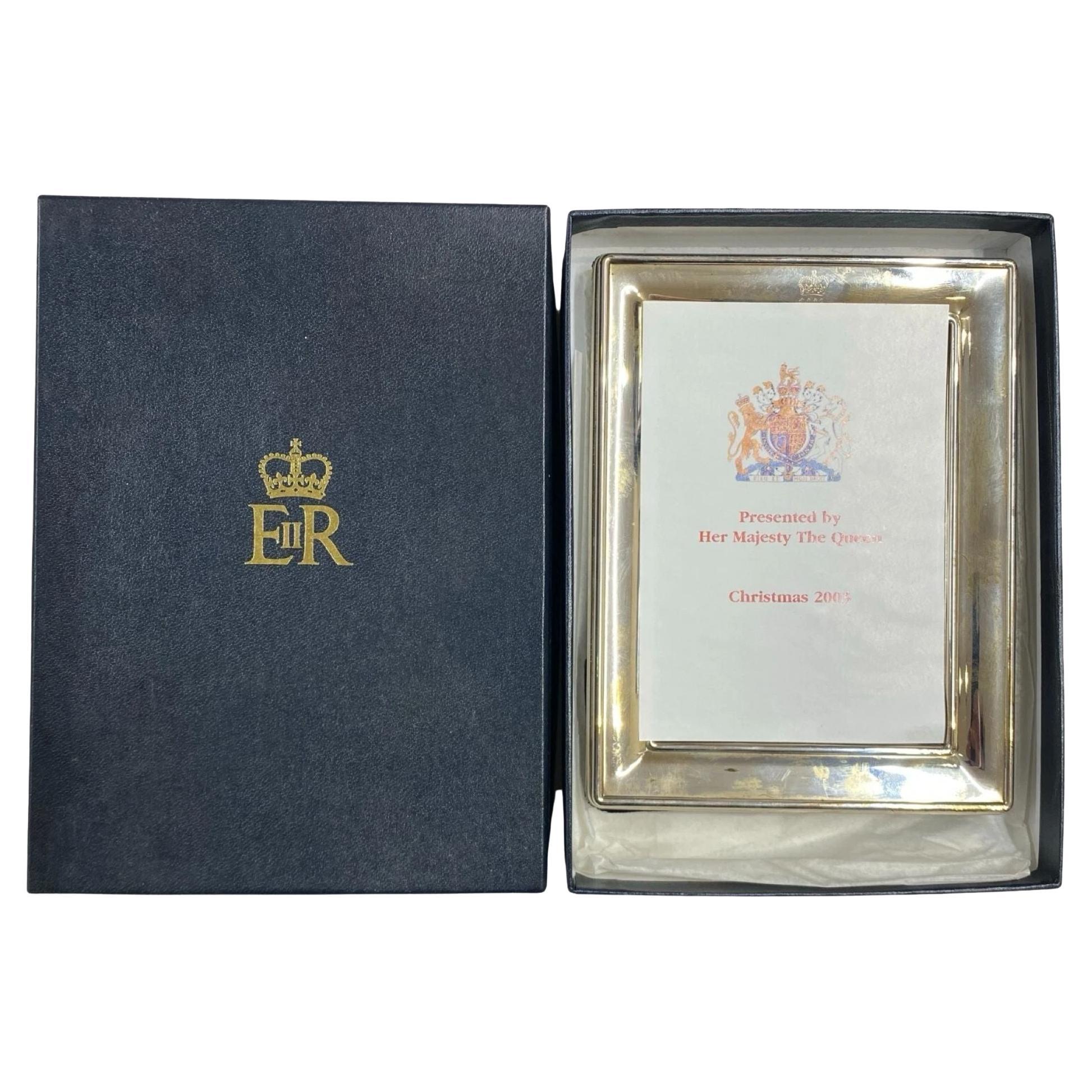Silver Photo Frame Queen Elizabeth II Household Staff Christmas Present