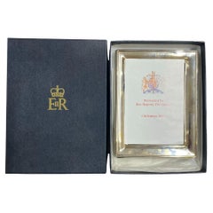 Cadre photo en argent Reine Elizabeth II Personnel de maison Cadeau de Noël