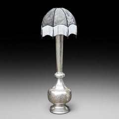 Silver Pierced and Embossed Persian Standard Lamp