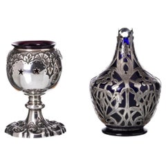 Silver - Pitcher and glass with silver accents
