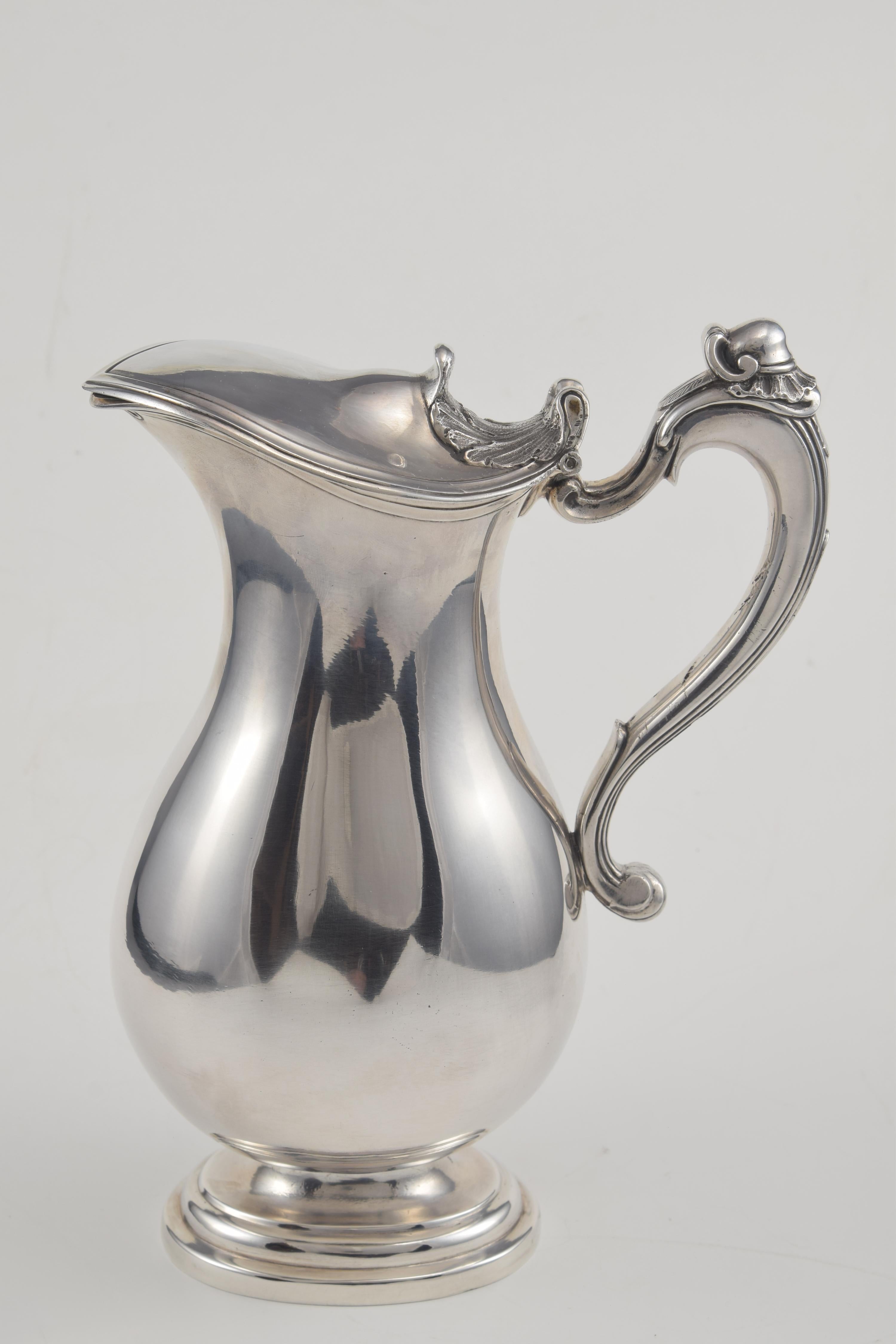 Spanish Silver Pitcher or Jar, Madrid, Spain, 1790, with Hallmarks