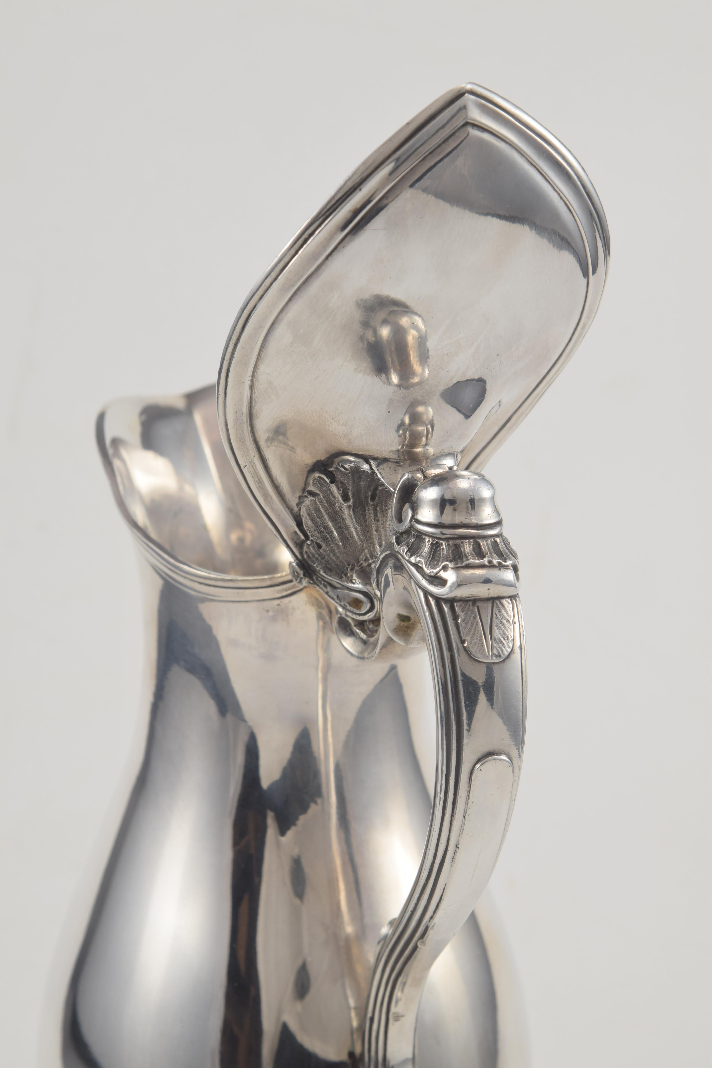 Sterling Silver Silver Pitcher or Jar, Madrid, Spain, 1790, with Hallmarks
