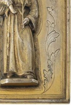 Argent - Plaque représentant saint Antoine, en argent