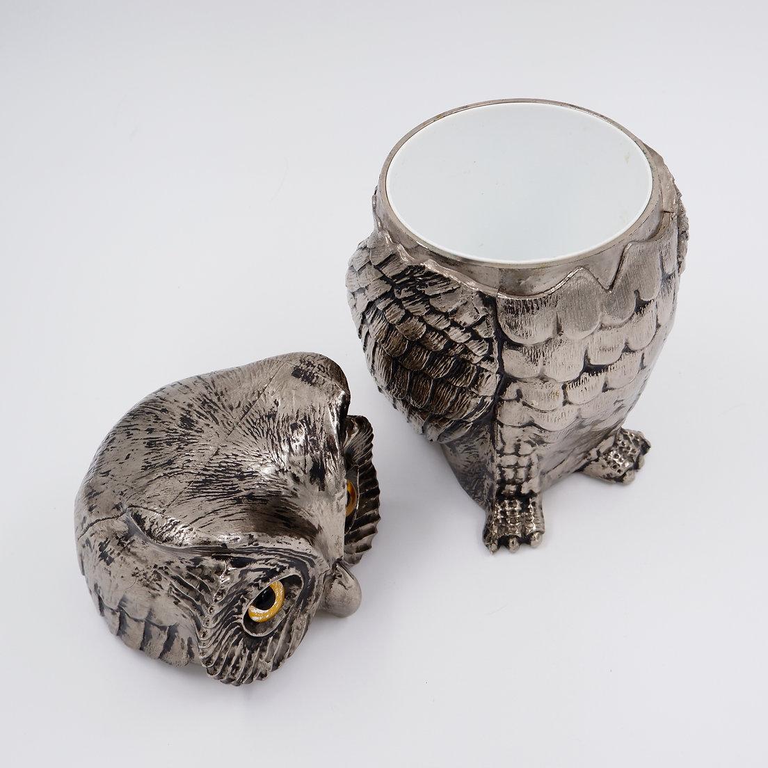 Silver plastic 'owl' ice bucket by Hans Turnwald for Freddotherm, 1975 For Sale 7