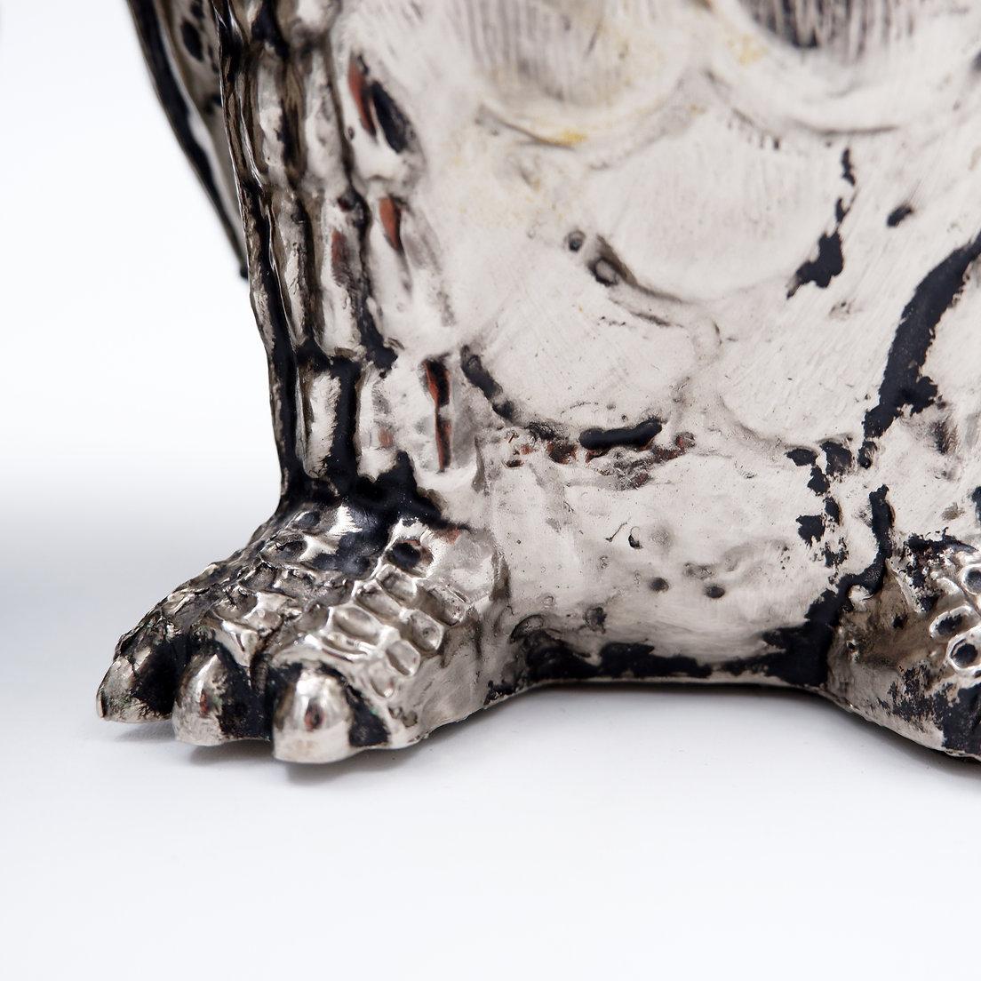 Silver plastic 'owl' ice bucket by Hans Turnwald for Freddotherm, 1975 For Sale 8