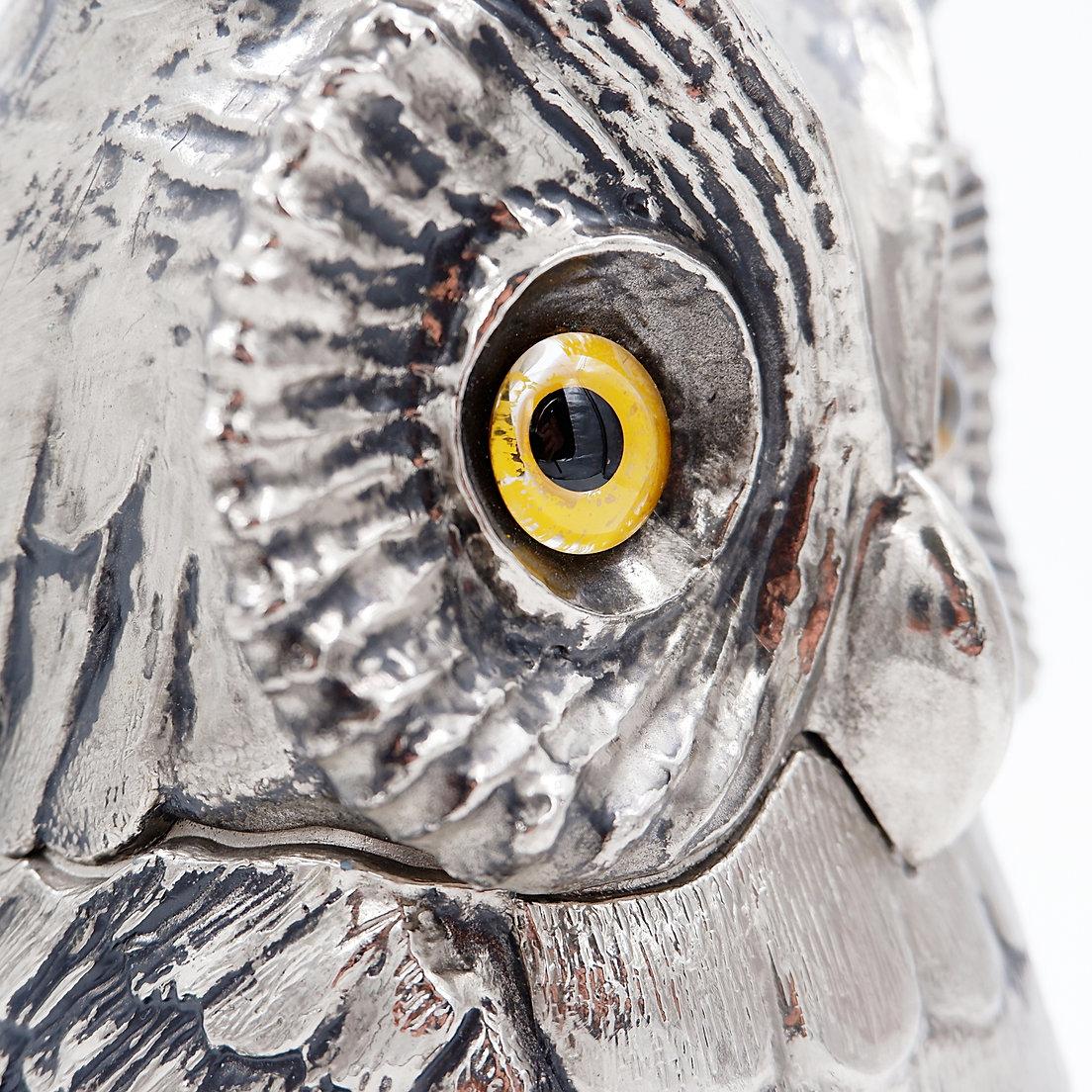 Mid-Century Modern Silver plastic 'owl' ice bucket by Hans Turnwald for Freddotherm, 1975 For Sale