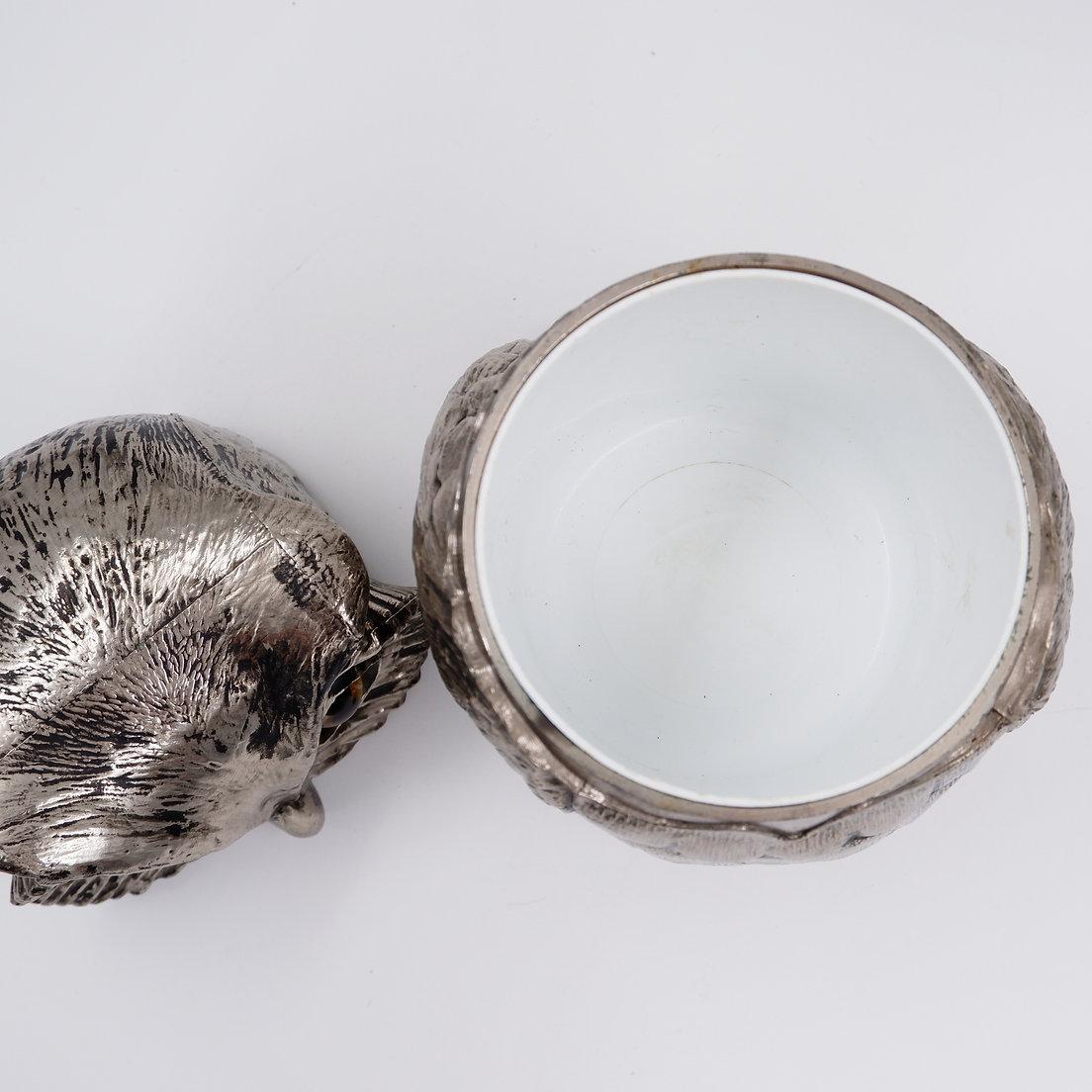 Silver plastic 'owl' ice bucket by Hans Turnwald for Freddotherm, 1975 In Good Condition For Sale In Linkebeek, BE
