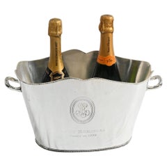 Silver Plat Champagne Bucket Wine Cooler Louis Roederer