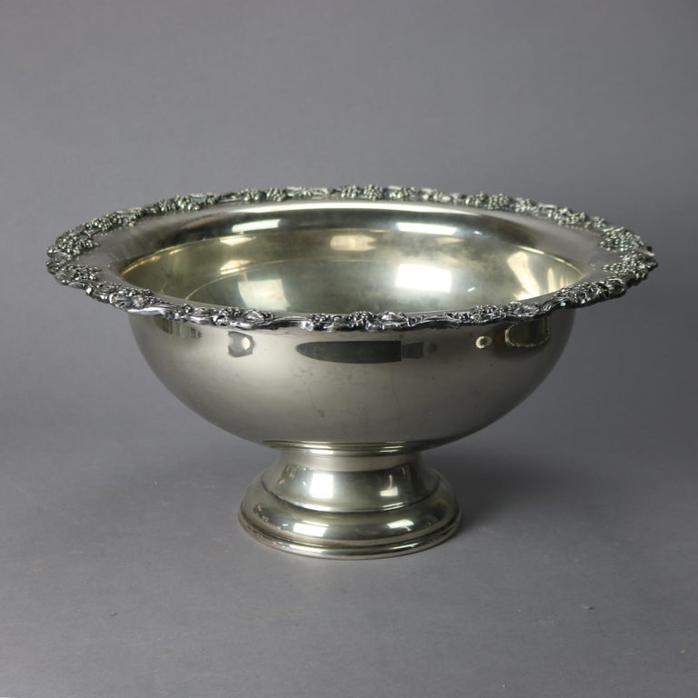 Silver Plate 3Piece Punch Bowl Set by Sheriden Taunton Silversmith For