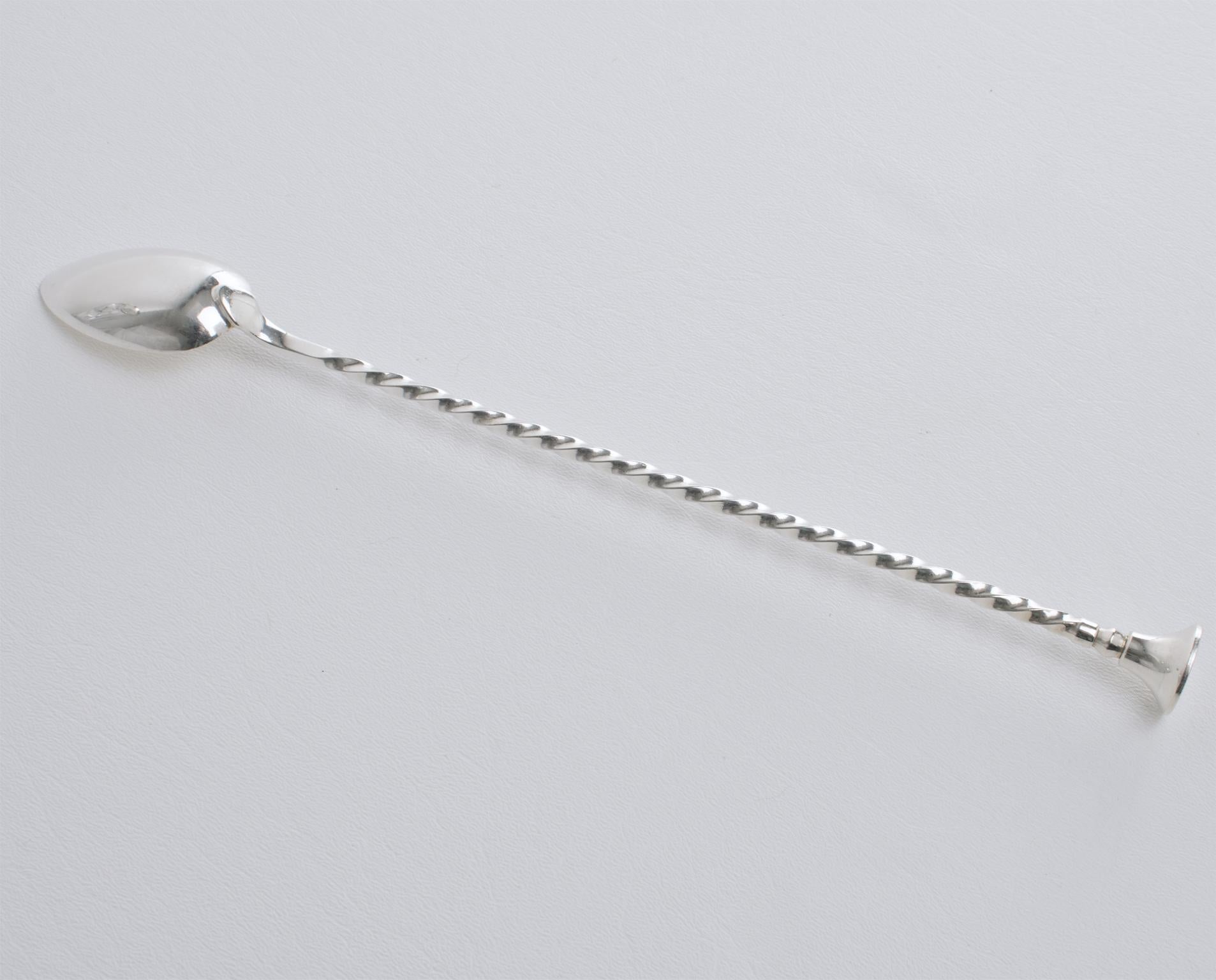 Versilberter und Kristall-Barzubehör-Cocktail- Martini-Krug mit Steiglöffel im Angebot 7