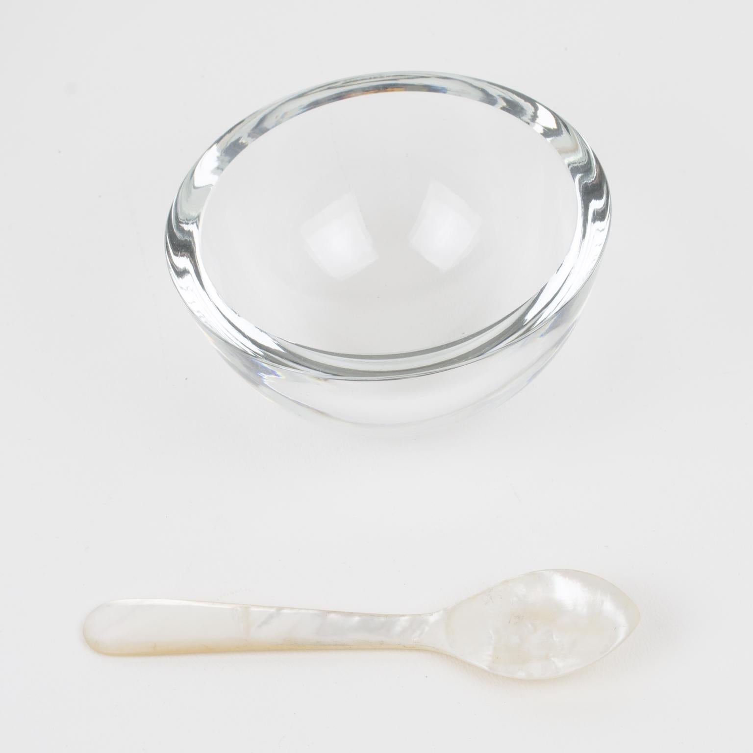 Silver Plate and Crystal Caviar Bowl Dish by Nan Swid for SwidPowell 1