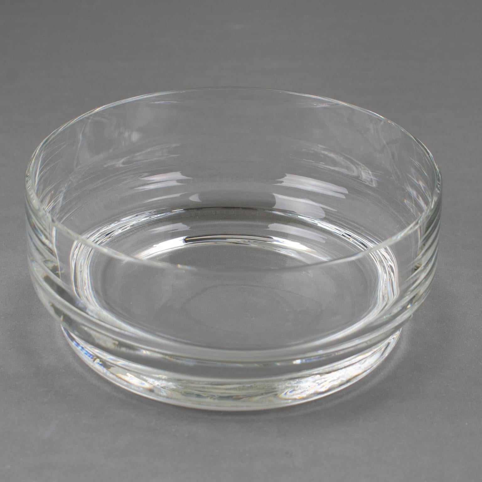 Plat en métal argenté et cristal Caviar Bowl Dish Server by Gelb, Paris in Box en vente 3