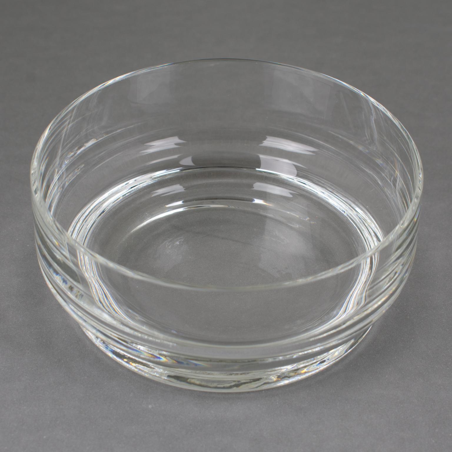 Plat en métal argenté et cristal Caviar Bowl Dish Server by Gelb, Paris in Box en vente 2