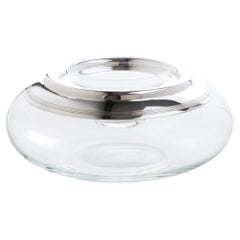 Silver Plate and Crystal Caviar Bowl Dish Server by St Hilaire France, 1960s