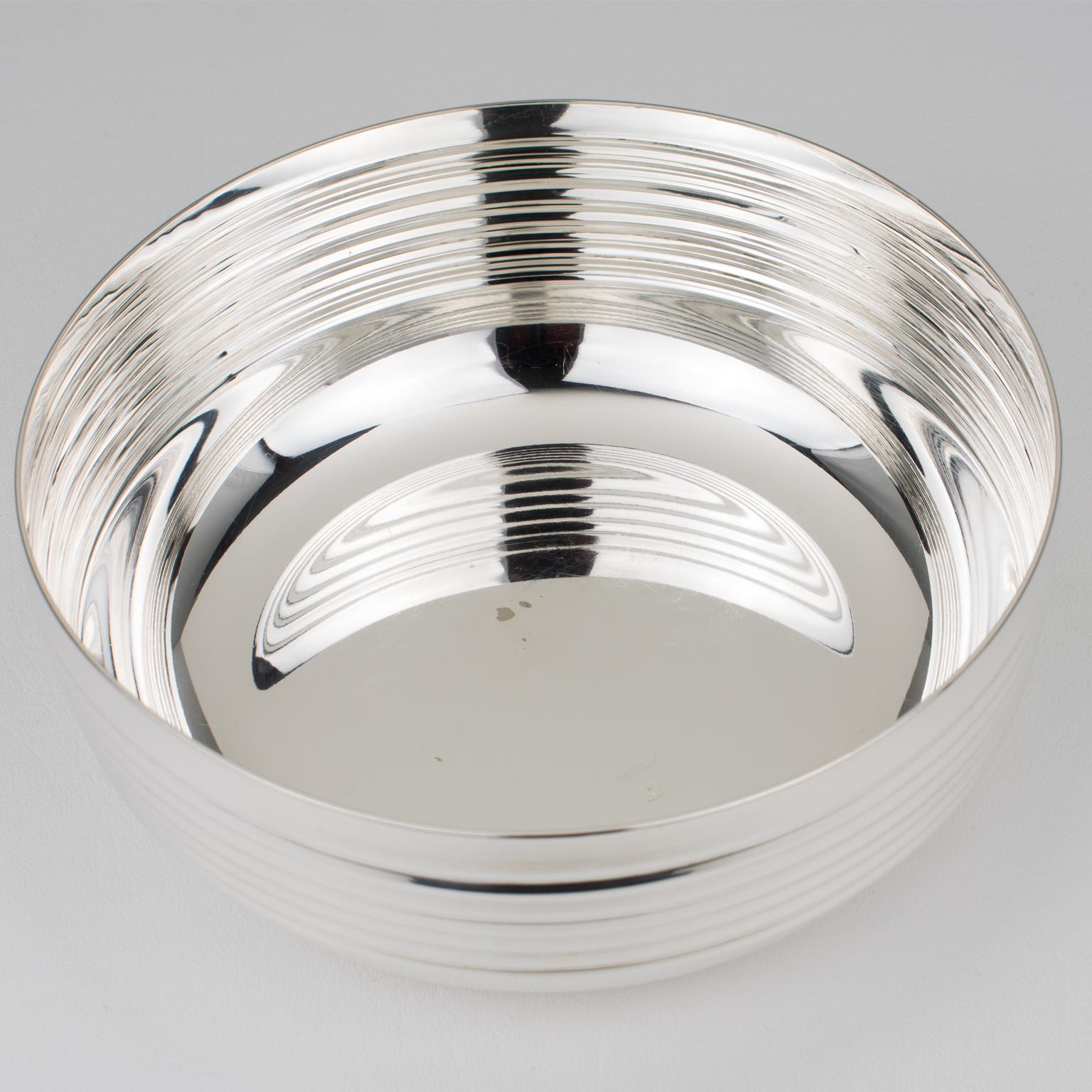 Piatto da portata in argento e cristallo Caviar Bowl di St Hilaire Paris, circa 1980 in vendita 4