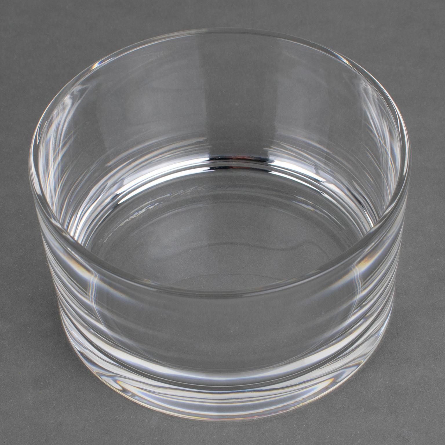 Piatto da portata in argento e cristallo Caviar Bowl di St Hilaire Paris, circa 1980 in vendita 9