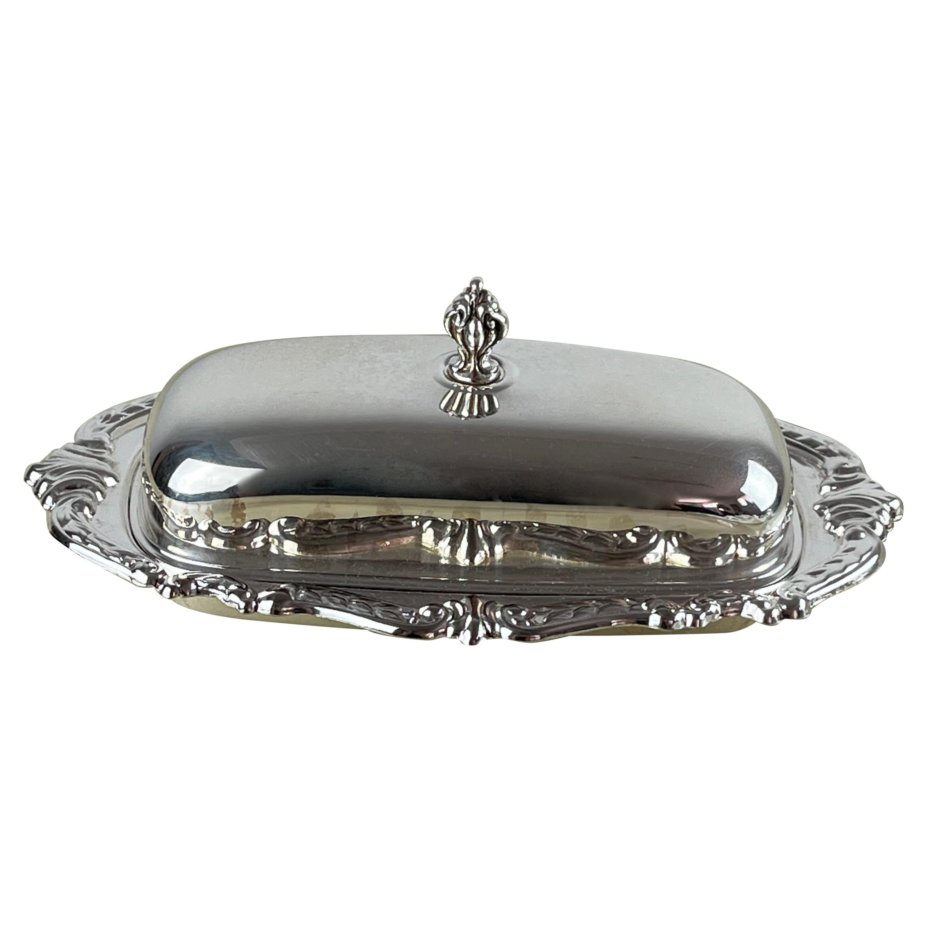 Porta caviale in argento e cristallo del 1980