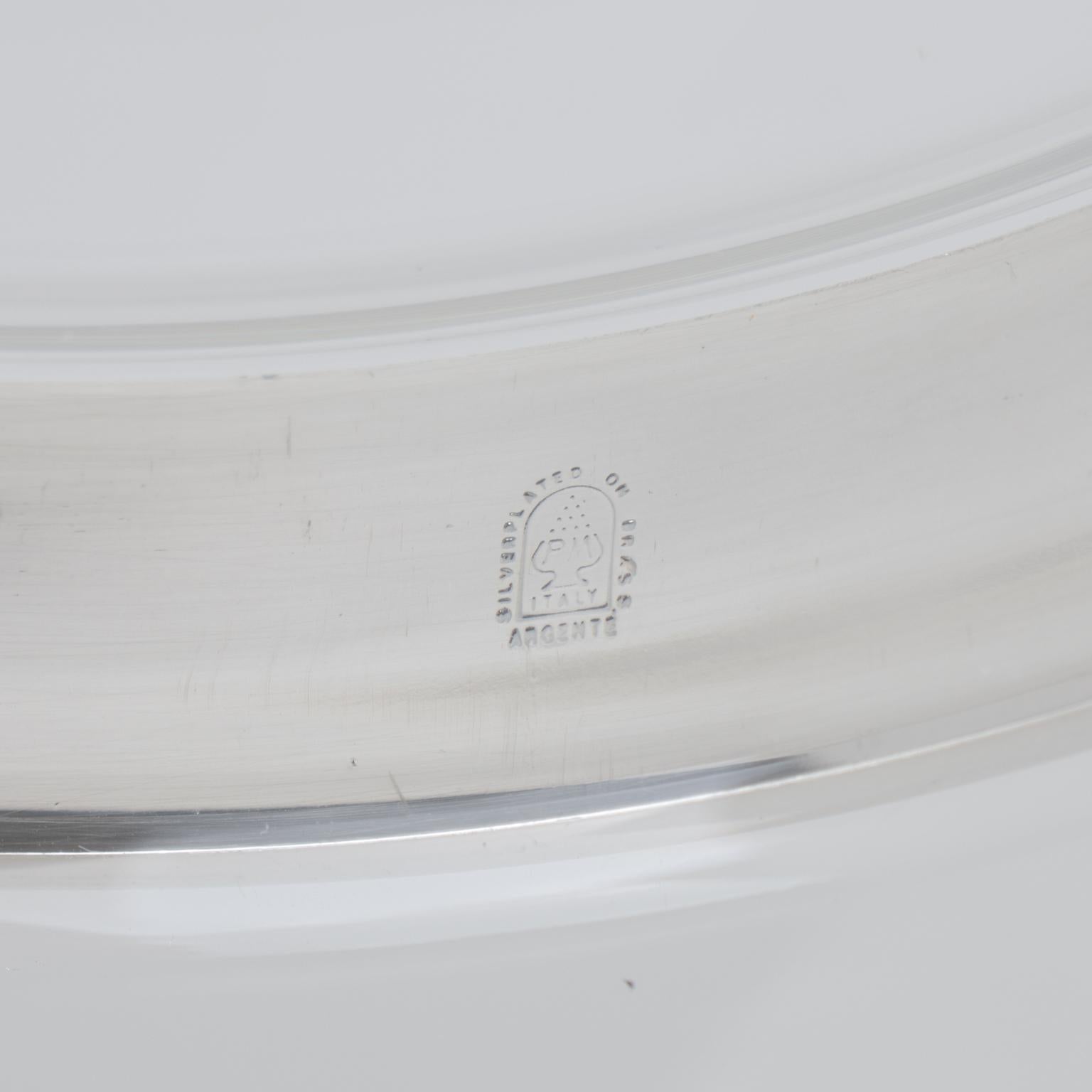 Champán de plata y cristal, cubitera para vino de PM Italy, hacia 1980 en venta 4